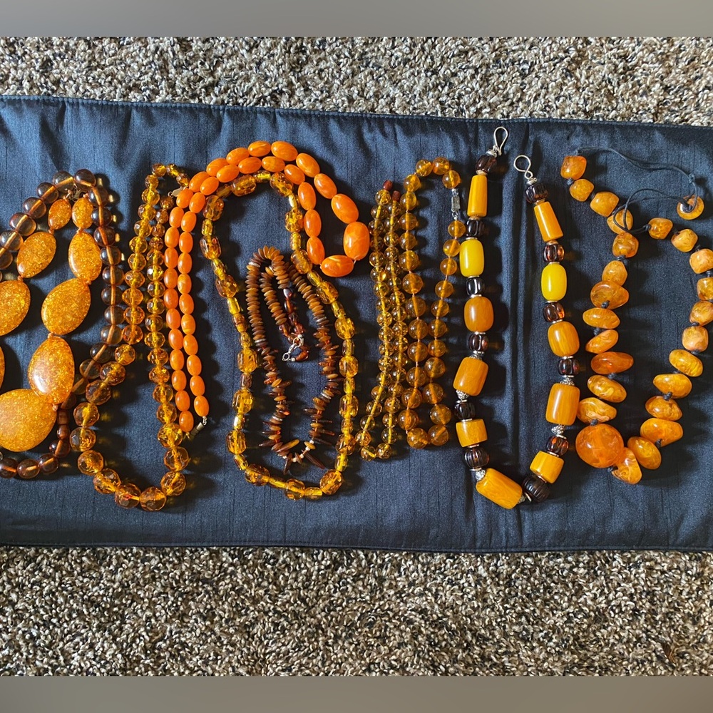 Faux Amber necklaces